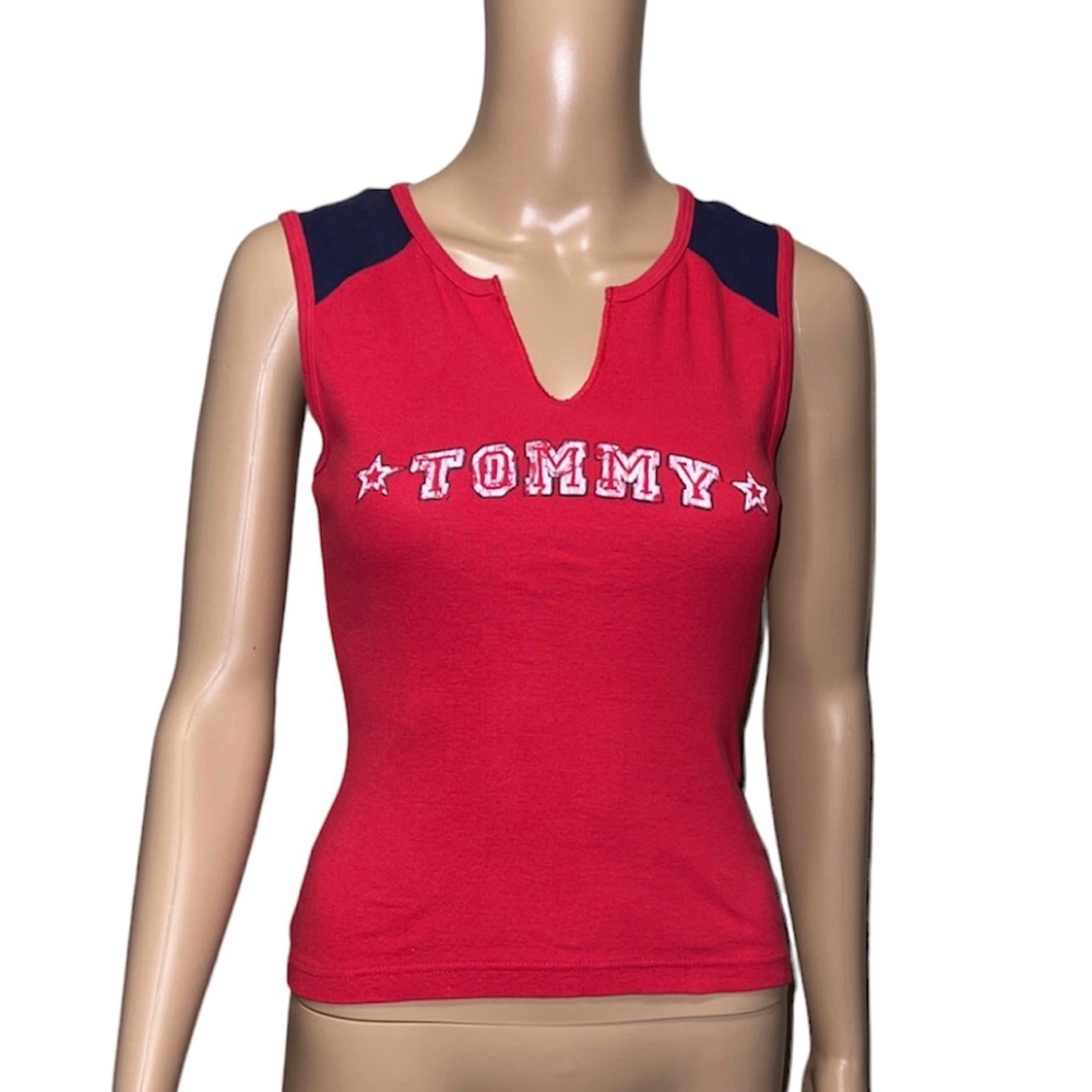 Vintage 90’s Tommy Hilfiger red, white, and blue tank top